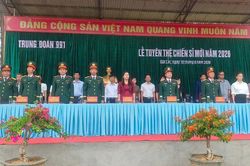 Trung đoàn 991 tổ chức lễ tuyên thệ chiến sĩ mới