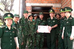 Bộ đội Biên phòng tỉnh động viên lực lượng xây nhà cho gia đình chính sách