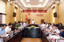 Kiểm điểm tiến độ công tác đo đạc, lập bản đồ, hồ sơ địa chính và xây dựng, hoàn thiện cơ sở dữ liệu quốc gia về đất đai