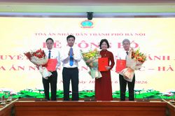 Hà Nội: Bổ nhiệm 3 Chánh án Tòa án nhân dân khu vực