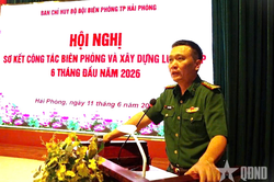 Bộ đội Biên phòng TP Hải Phòng: Sơ kết công tác xây dựng lực lượng 6 tháng đầu năm 2026