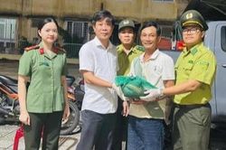 Người dân tự nguyện giao nộp cá thể tê tê Java quý hiếm