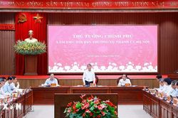 Thủ tướng Lê Minh Hưng làm việc với Ban Thường vụ Thành ủy Hà Nội