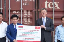 Chính phủ Belarus viện trợ hơn 27 tấn hàng hóa thiết yếu cho người dân vùng lũ Quảng Trị
