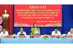 Khảo sát tình hình thực hiện chính sách, pháp luật về đất đai đối với đồng bào dân tộc thiểu số tại xã Định Hòa
