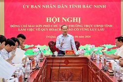Phó Chủ tịch Thường trực UBND tỉnh Mai Sơn làm việc về Quy hoạch khảo cổ học vùng Luy Lâu