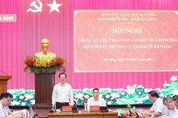 Thông qua dự thảo báo cáo kết quả kiểm tra đối với Ban Thường vụ Thành ủy Đà Nẵng