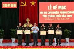 Bế mạc Hội thi Chủ nhiệm Phòng không tỉnh (thành phố) năm 2026