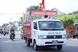 Phường Bắc Cam Ranh ra quân tuyên truyền lưu động về trật tự đô thị, an toàn giao thông