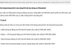 Lộ trình xăng E10: Các hãng xe công bố danh mục tương thích nhưng chưa báo cáo Bộ Công Thương