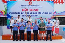Sôi nổi Hội thao truyền thống ngành Kiểm sát nhân dân tỉnh Thái Nguyên