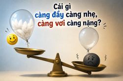 Cái gì càng đầy càng nhẹ, càng vơi càng nặng?