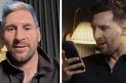 Messi dùng AI 'nhuộm' tóc xanh trước World Cup 2026