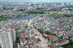 Cận cảnh một đoạn đường V&agrave;nh đai 2,5 sắp th&ocirc;ng xe tạm trong th&aacute;ng 6