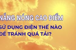 [Infographic] Nắng nóng cao điểm, sử dụng điện thế nào để tránh quá tải?