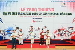 Hà Nội nhất toàn đoàn Giải vô địch trẻ Karate quốc gia 2026