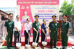 Khởi công xây dựng 100 căn 'Nhà tình nghĩa quân-dân', 'Nhà đại đoàn kết' tại Lâm Đồng