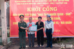 Ban CHQS phường Phước Tân sửa chữa 'Nhà tình nghĩa quân - dân'