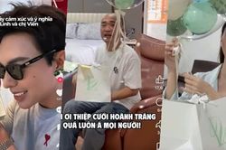 Tiến Luật, Erik, Lynk Lee bất ngờ vì thiệp cưới độc đáo của Viên Vibi