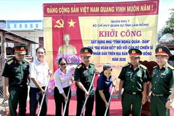 Bộ CHQS tỉnh Lâm Đồng khởi công chương trình xây 100 căn nhà nghĩa tình