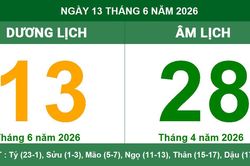 Lịch âm dương ngày 13/06/2026: Thông tin chi tiết về giờ hoàng đạo và hướng xuất hành