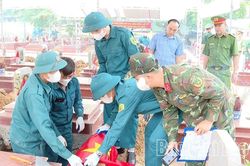 Triển khai lấy mẫu hài cốt liệt sĩ tại các nghĩa trang liệt sĩ xã Hoàng An