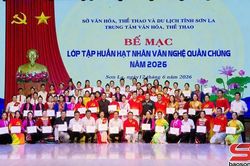 Bế mạc lớp tập huấn hạt nhân văn nghệ quần chúng năm 2026