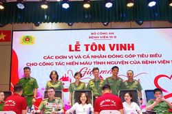 Lan tỏa mạnh mẽ phong trào hiến máu tình nguyện trong lực lượng CAND