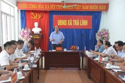 Phó Chủ tịch UBND tỉnh Hoàng Văn Thạch kiểm tra tiến độ thi công dự án cao tốc Đồng Đăng - Trà Lĩnh