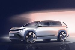 Skoda hé lộ diện mạo mẫu SUV điện 7 chỗ sắp ra mắt toàn cầu