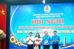 Thành lập thêm 3 Công đoàn cơ sở tại phường Việt Hưng