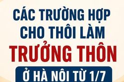 Hai trường hợp Trưởng thôn, Tổ trưởng tổ dân phố cho thôi nhiệm vụ tại Hà Nội từ 1/7