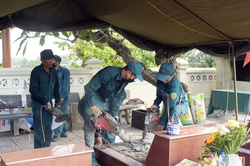 Quảng Ninh: Lấy mẫu giám định ADN liệt sĩ tại Nghĩa trang Liệt sĩ Cộng Hòa (phường Hiệp Hòa)