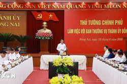 Thủ tướng Lê Minh Hưng làm việc với Ban Thường vụ Thành ủy Đồng Nai