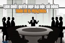 17 doanh nghiệp chốt quyền họp đại hội cổ đông tuần tới