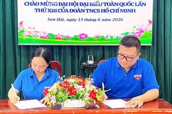 Tuổi trẻ Sơn Hải v&agrave; An Minh k&yacute; kết đồng h&agrave;nh v&igrave; cộng đồng