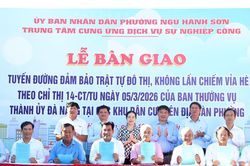 Ngũ Hành Sơn bàn giao tuyến đường bảo đảm trật tự đô thị, không lấn chiếm vỉa hè