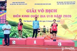 Đồng Nai giành 4 huy chương vàng Giải điền kinh vô địch quốc gia U.18 năm 2026