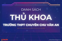 10 thủ khoa của c&aacute;c khối chuy&ecirc;n Trường THPT chuy&ecirc;n Chu Văn An