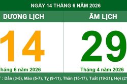 Lịch Âm Dương ngày 14/06/2026: Ngày cát lợi để khởi sự và giao dịch