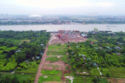 Tiến độ thi công cầu Tứ Liên gần 20.000 tỷ đồng sau hơn một năm khởi công