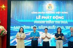 Công đoàn phường Việt Hưng phát động phong trào thi đua 'Lao động giỏi, năng suất cao, thu nhập tốt'
