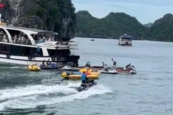 Tàu du lịch va chạm thuyền máy chở khách trên Vịnh Lan Hạ, một người tử vong
