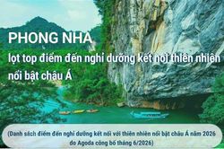 Phong Nha (Quảng Trị) được vinh danh là điểm nghỉ dưỡng thiên nhiên hàng đầu châu Á
