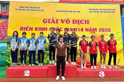 Thanh Hóa thi đấu bứt phá tại Giải vô địch Điền kinh quốc gia U18 năm 2026