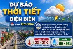 Bản tin Dự báo thời tiết ngày 15/6/2026
