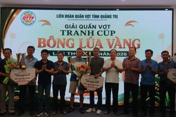 Bế mạc giải Quần vợt tranh cúp 'Bông lúa vàng' tỉnh Quảng Trị lần thứ XI