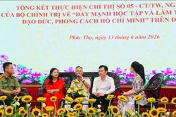 Xã Phúc Thọ tổng kết công tác thực hiện Chỉ thị 05