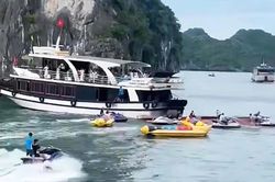 Tàu du lịch va chạm thuyền máy trên vịnh Lan Hạ, một người chết