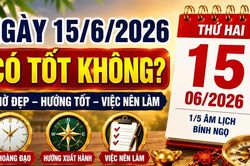 Lịch âm hôm nay 15/6/2026: Hướng tài lộc và các việc nên tránh